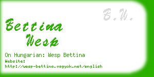 bettina wesp business card